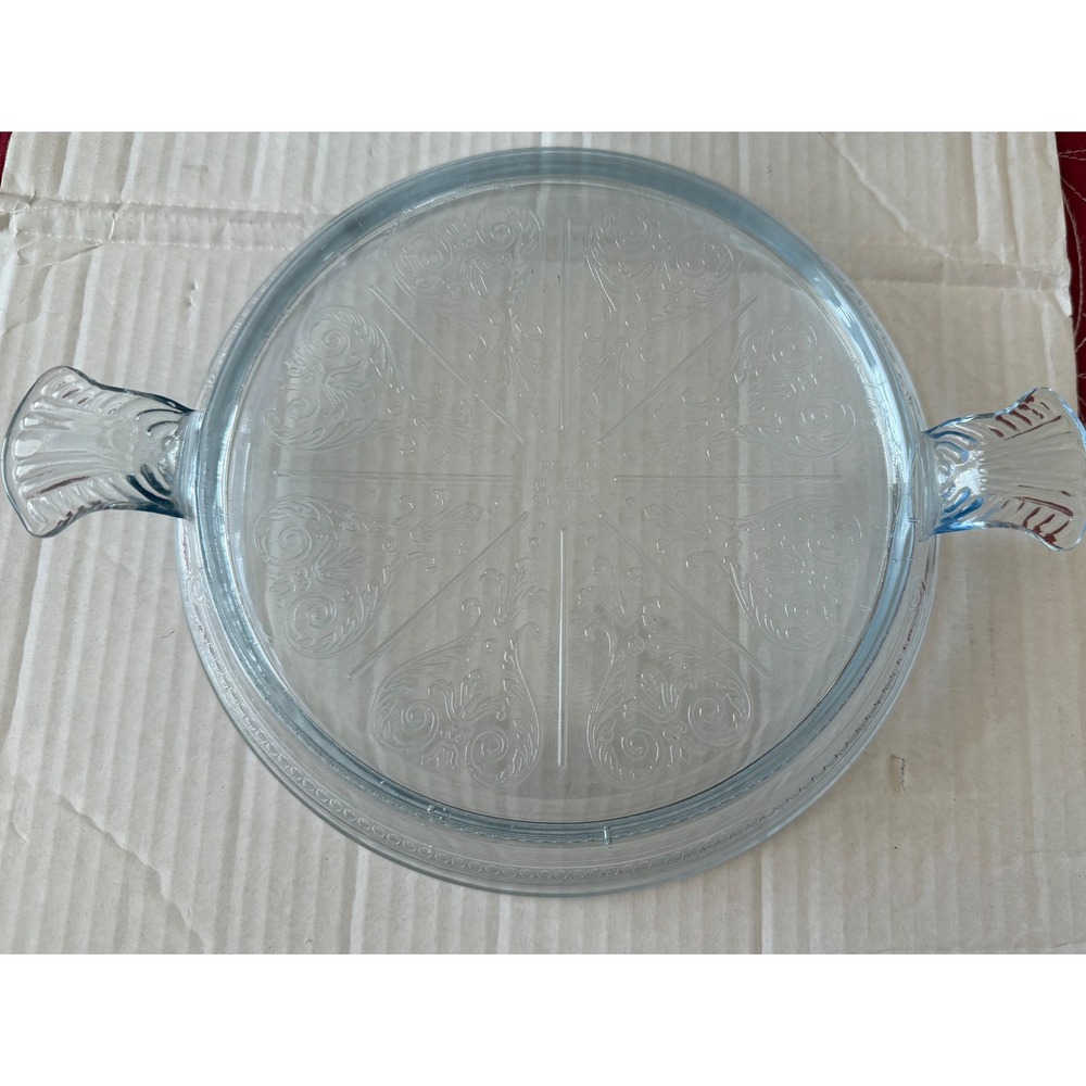 Fire King Philbe Sapphire Blue Glass Trivet 10.25 inches Vintage Hot Plate/Base